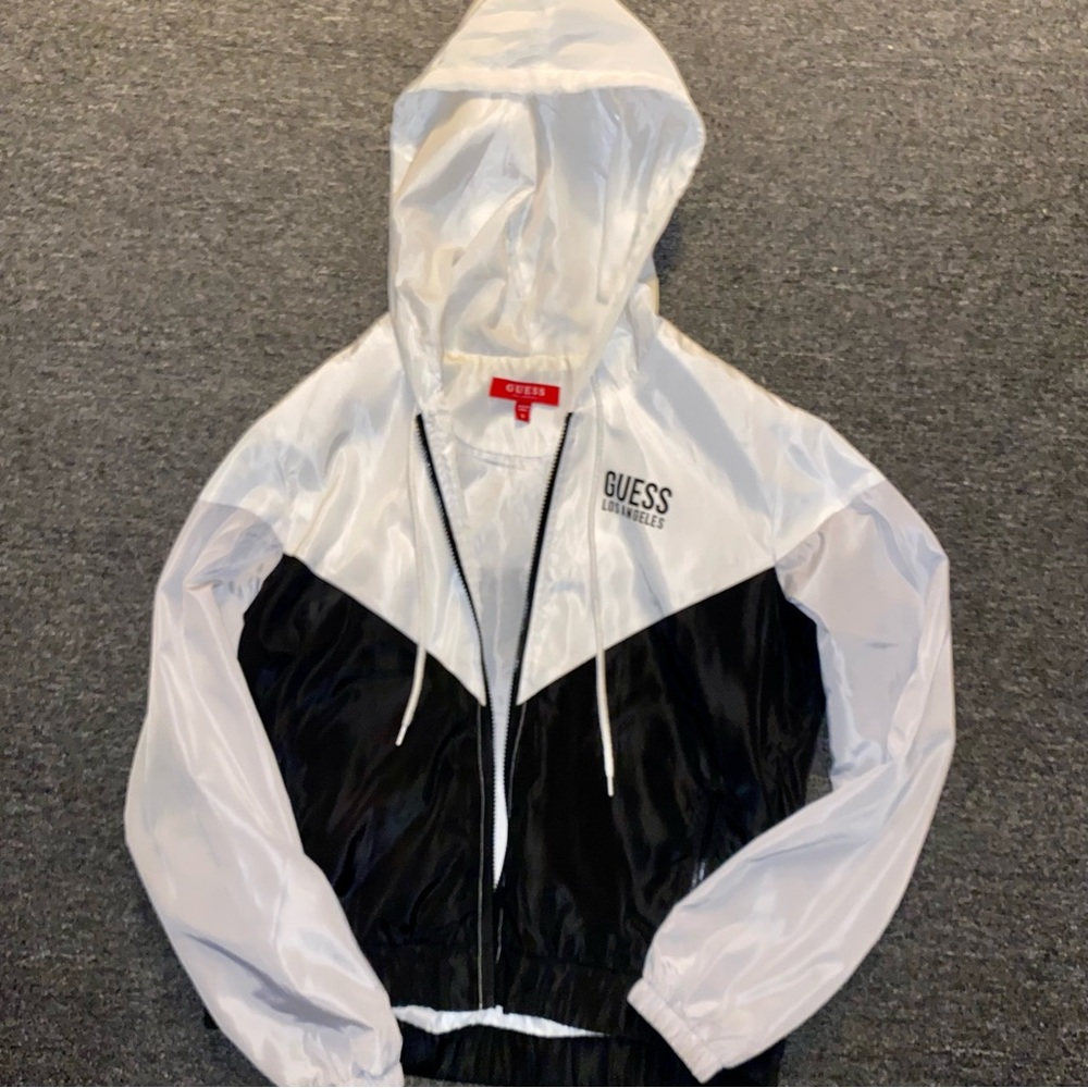 Guess Zip Up Windbreaker Jacket